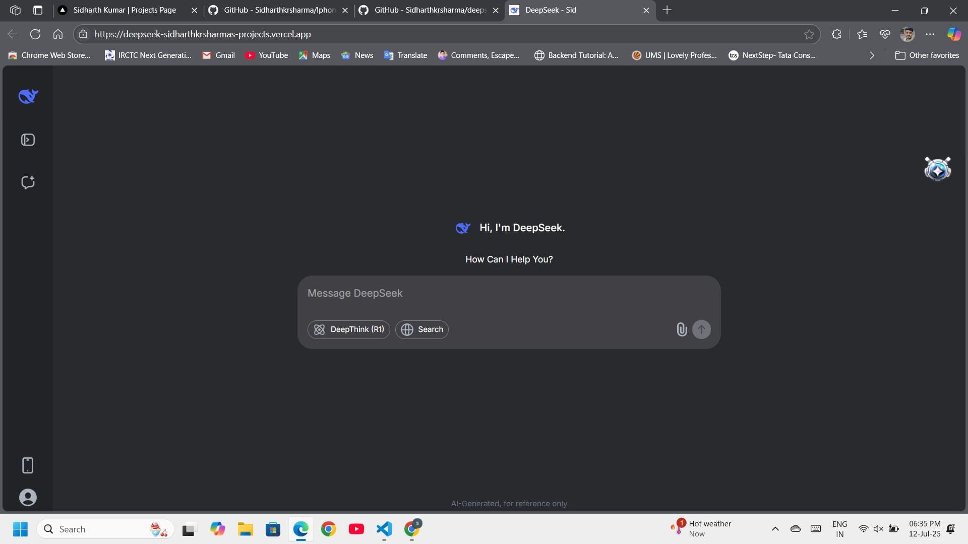 DeepSeek AI Clone