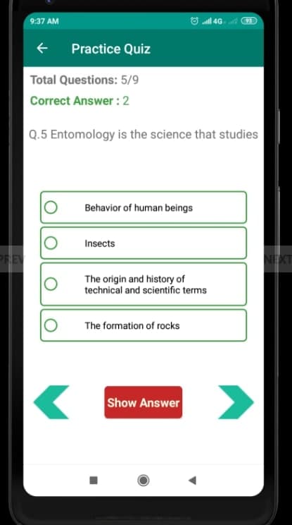 MCQ Quiz App